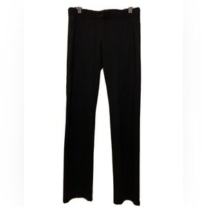 Betabrand Womens Medium Long Pants Black Straight Faux Pockets Stretch Yoga